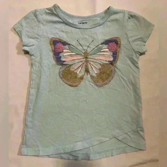 Carter's Other - Carter’s Butterfly Shirt Girls Kids Size 4T Blue